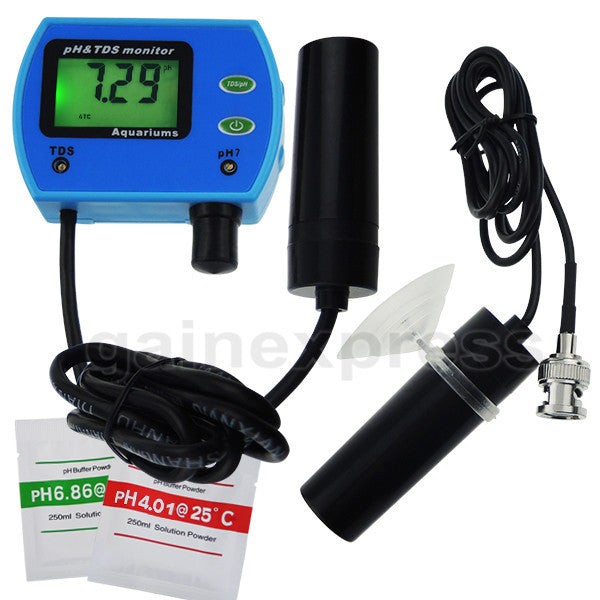 PHM-003 2-in-1 pH TDS Water Quality Tester Replaceable pH Electrode Aquarium Pool Hydroponic Tool