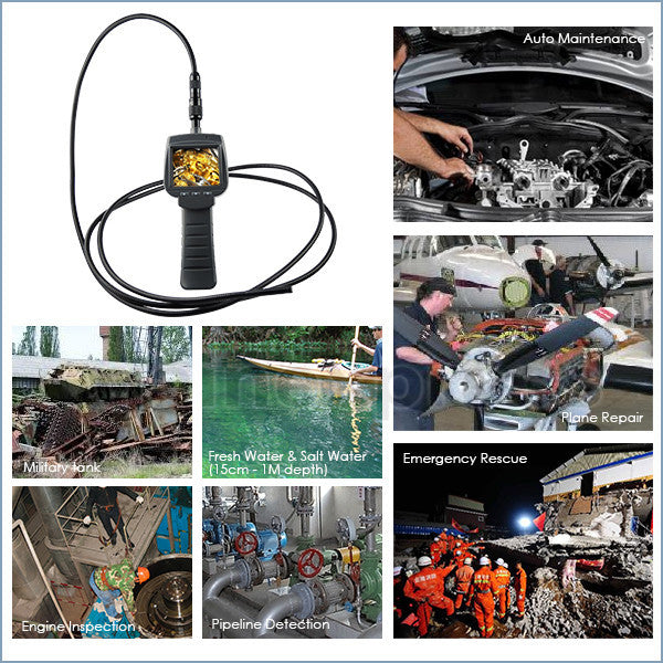 VID-71_9_3M 2.4" HD Industrial Endoscope 9mm Camera 4 LED Snake Scope Car Engine Inspection Tube Pipe 3 Meter Cable Borescope