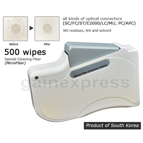 FOC-C003 Fiber Optic Connector Cleaner Kit 500 Wipes Cassette Cleaning System for Optical Fiber Inspection Tool