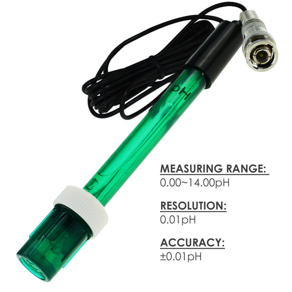 GX-E1  Single Cylinder pH Electrode + Long Cable + BNC Type Plug + 2 Buffer Solutions