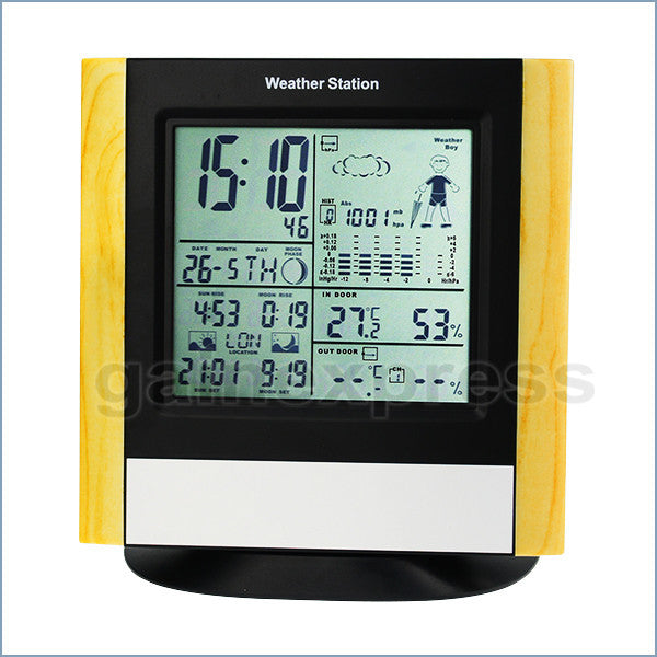 WS-103-US_2S Weather Station Forecast Indoor Outdoor Air Pressure Ther –  Gain Express Wholesale Deals