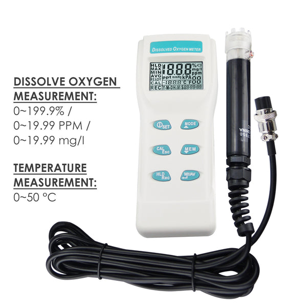 8403 Professional Digital Large LCD Dissolved Oxygen DO Meter Tester