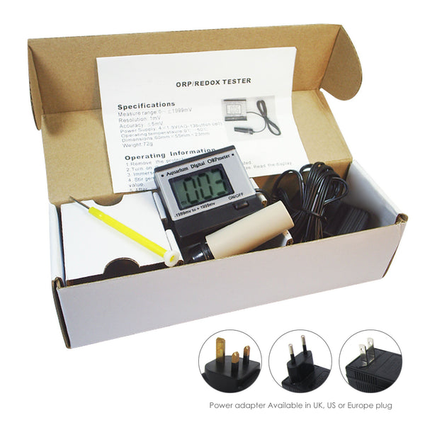 ORP-1696  ±1999mV ORP REDOX Meter + Electrode + Power Adaptor