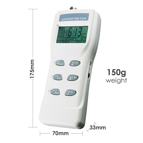ORP-8651 3-in-1 Heavy Duty pH, mV & Temperature Meter w/ auto buffer recognition