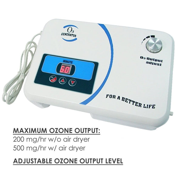 OZX-300AT O3 Generator w/ Built-in Air Pump Timer, Ozone Output 500mg/hr