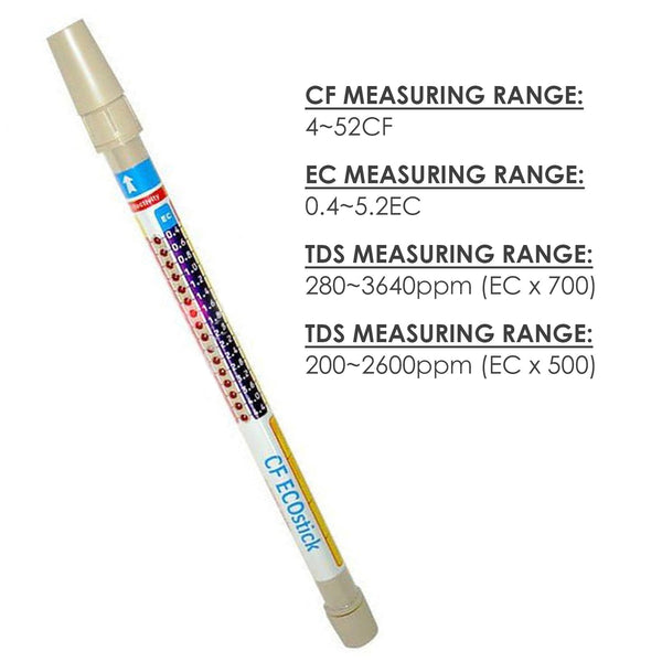 ECS-23852 0.4 - 4.4EC EC/ppm/CF Nutra-wand / Hydroponic Meter Stick