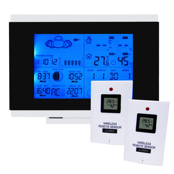 R01AOK-5018B_2S Digital Wireless Indoor Outdoor Weather Station Thermometer + 2 sensors