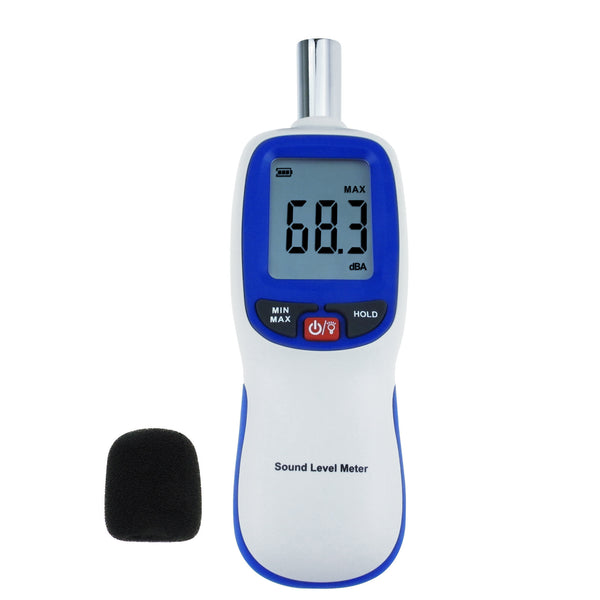 SLM-30 Professional Digital Sound Level Meter, 30~130dBA, A weighting, Decibel Noise Tester, LCD display with Backlight, High Accuracy ±1.5dB, MAX/ MIN/ HOLD Mode, for Noise Volume Measuring, Monitoring